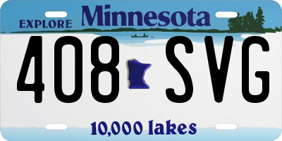 MN license plate 408SVG