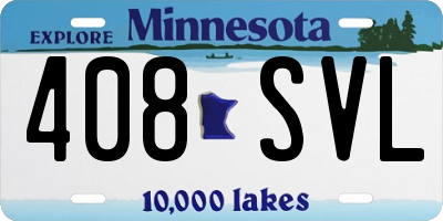 MN license plate 408SVL