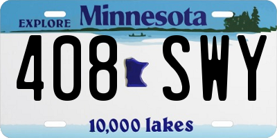 MN license plate 408SWY