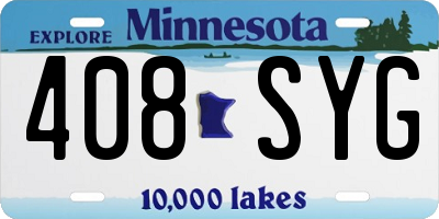 MN license plate 408SYG
