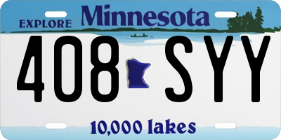 MN license plate 408SYY