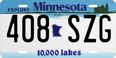 MN license plate 408SZG