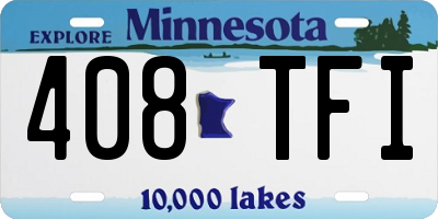 MN license plate 408TFI