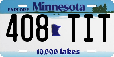 MN license plate 408TIT