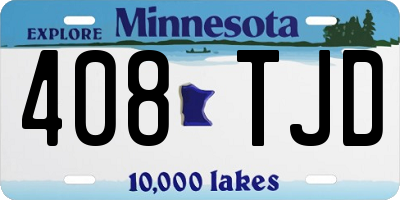 MN license plate 408TJD