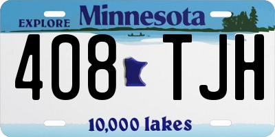 MN license plate 408TJH