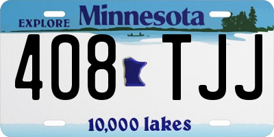 MN license plate 408TJJ