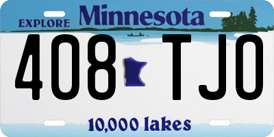 MN license plate 408TJO
