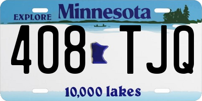 MN license plate 408TJQ