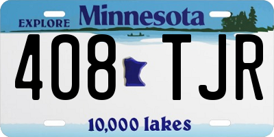 MN license plate 408TJR