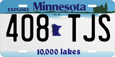 MN license plate 408TJS