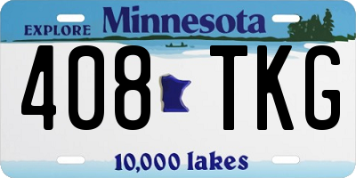 MN license plate 408TKG