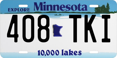 MN license plate 408TKI