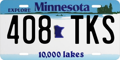 MN license plate 408TKS