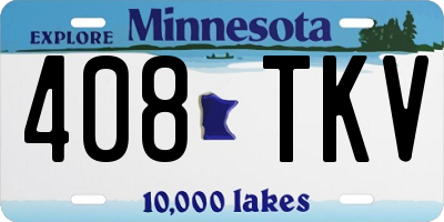 MN license plate 408TKV