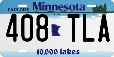 MN license plate 408TLA