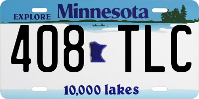 MN license plate 408TLC