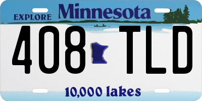 MN license plate 408TLD