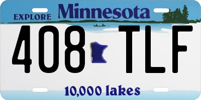 MN license plate 408TLF