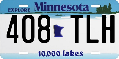 MN license plate 408TLH