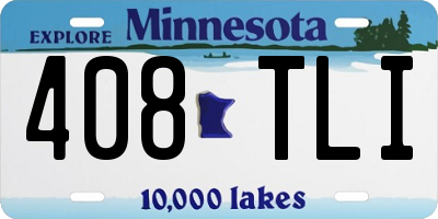 MN license plate 408TLI