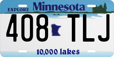 MN license plate 408TLJ