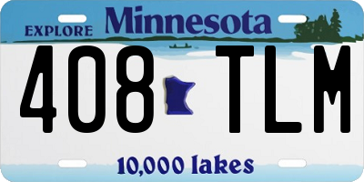 MN license plate 408TLM