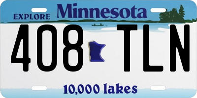 MN license plate 408TLN