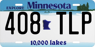 MN license plate 408TLP