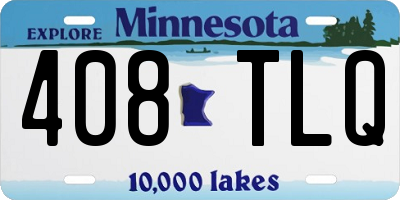 MN license plate 408TLQ