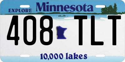 MN license plate 408TLT