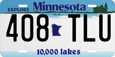 MN license plate 408TLU