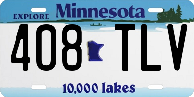 MN license plate 408TLV