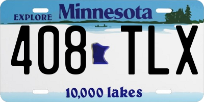 MN license plate 408TLX