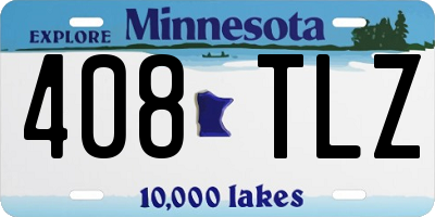 MN license plate 408TLZ