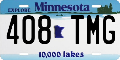 MN license plate 408TMG
