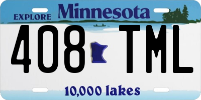 MN license plate 408TML