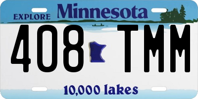 MN license plate 408TMM
