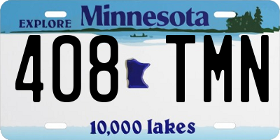 MN license plate 408TMN