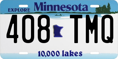 MN license plate 408TMQ