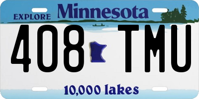 MN license plate 408TMU