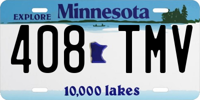 MN license plate 408TMV