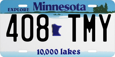 MN license plate 408TMY