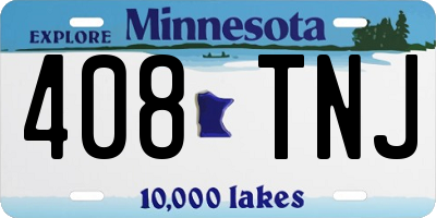 MN license plate 408TNJ
