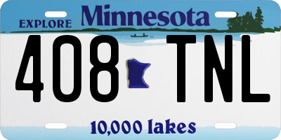 MN license plate 408TNL