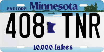 MN license plate 408TNR