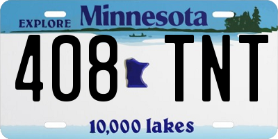 MN license plate 408TNT