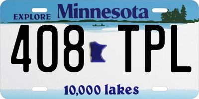 MN license plate 408TPL