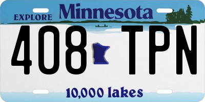 MN license plate 408TPN