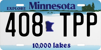 MN license plate 408TPP